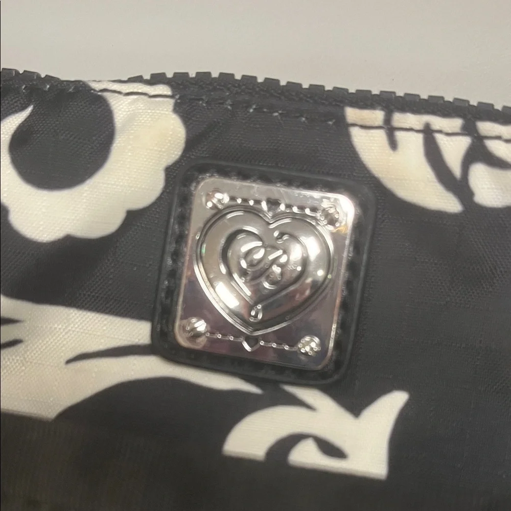 Brighton Nylon Black and White Patterned Shoulder / Crossbody Bag